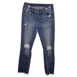 BKE Denim Distressed Raw Hem Jeans Women’s Size ~28 (Measured)